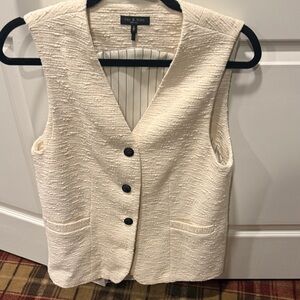 Rag & Bone Textured Cream Vest
